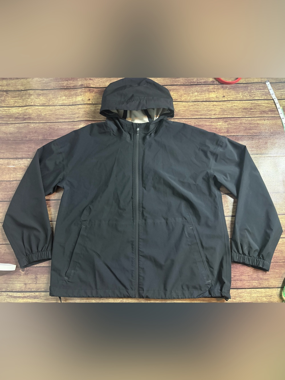 All In Motion Men's Windbreaker Jacket - Jet Black Size XL